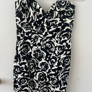 Forever 21 Black and White Strapless Dress size small